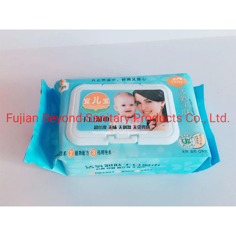 Nouveau design de lingettes humides Solf Baby Care Baby